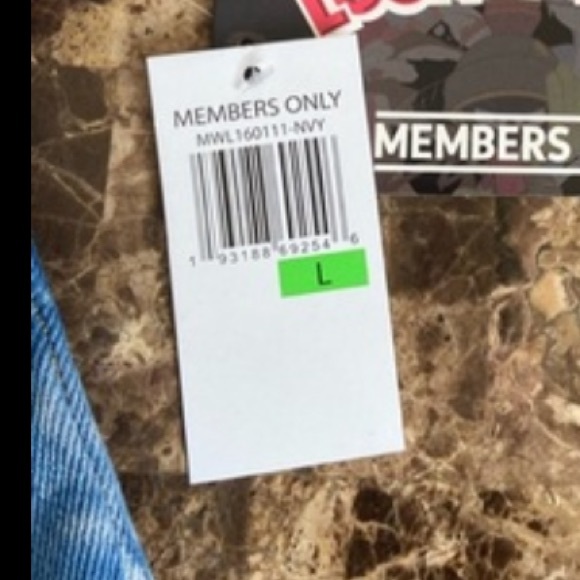 New Members Only Looney Tunes ACME Denim Jacket Bleach Tie Dye Acid Wash Large - Picture 16 of 16